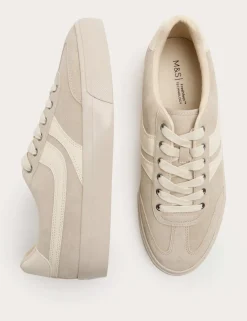 Suede Lace Up Trainers