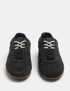 Suede Lace Up Trainers