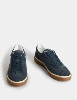 Suede Lace-Up Trainers
