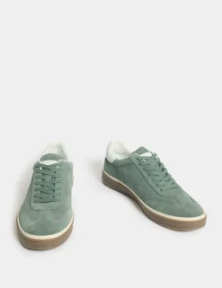 Suede Lace-Up Trainers