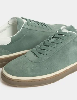 Suede Lace-Up Trainers