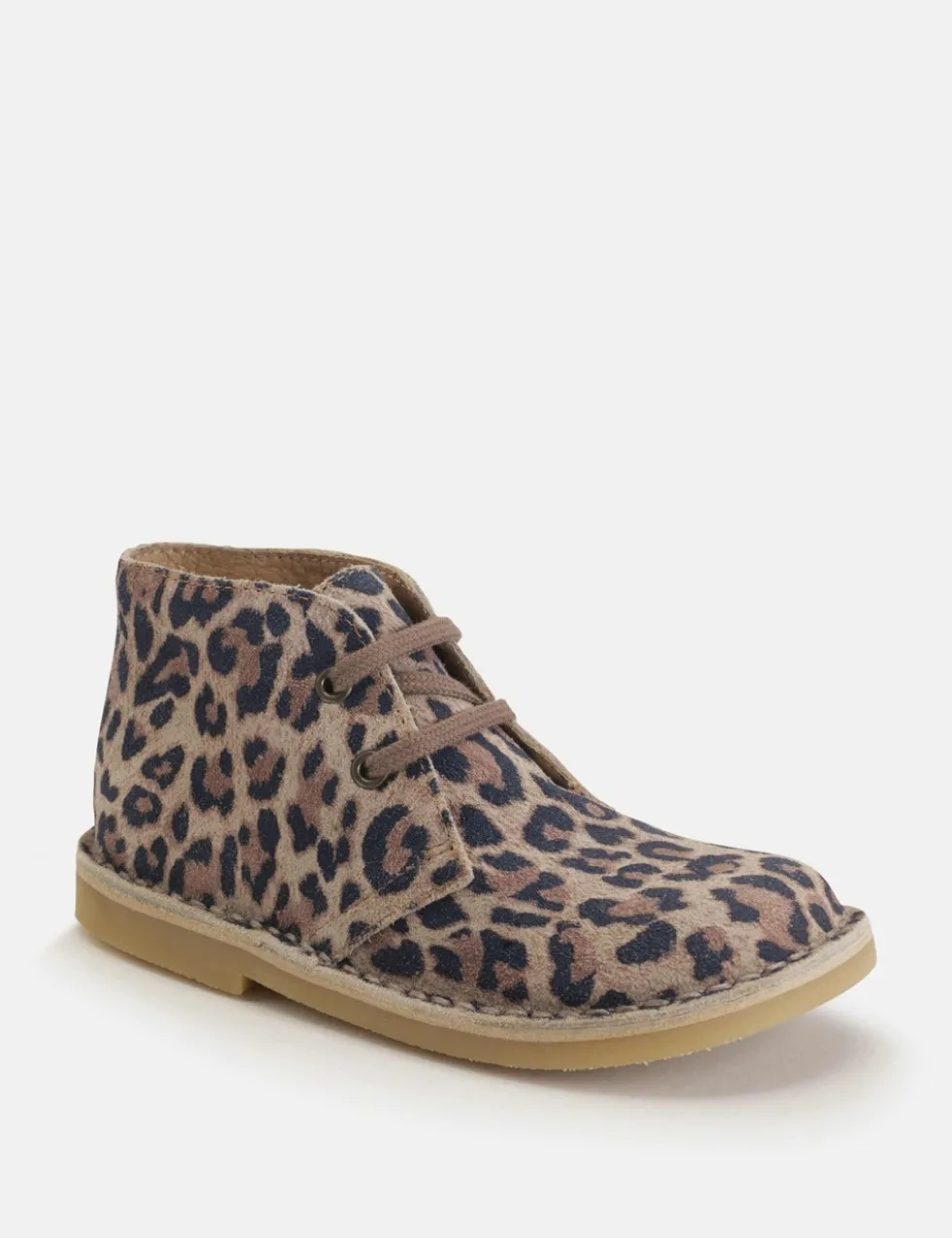 Suede Leopard Boots (7 Small - 2 Large)