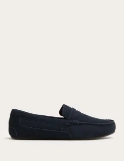 Suede Moccasin Slippers with Freshfeetâ„¢