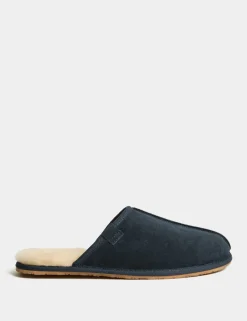 Suede Mule Slippers with Freshfeet™