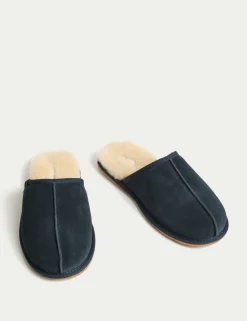 Suede Mule Slippers with Freshfeetâ„¢