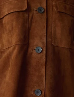 Suede Patch Pocket Utility Jacket