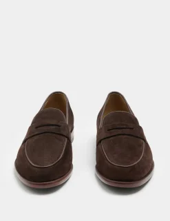 Suede Saddle Loafers