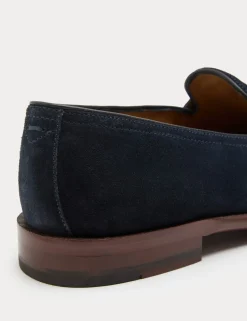 Suede Saddle Loafers