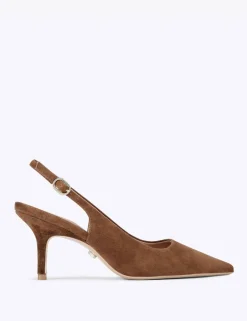 Suede Slingback Court Shoes