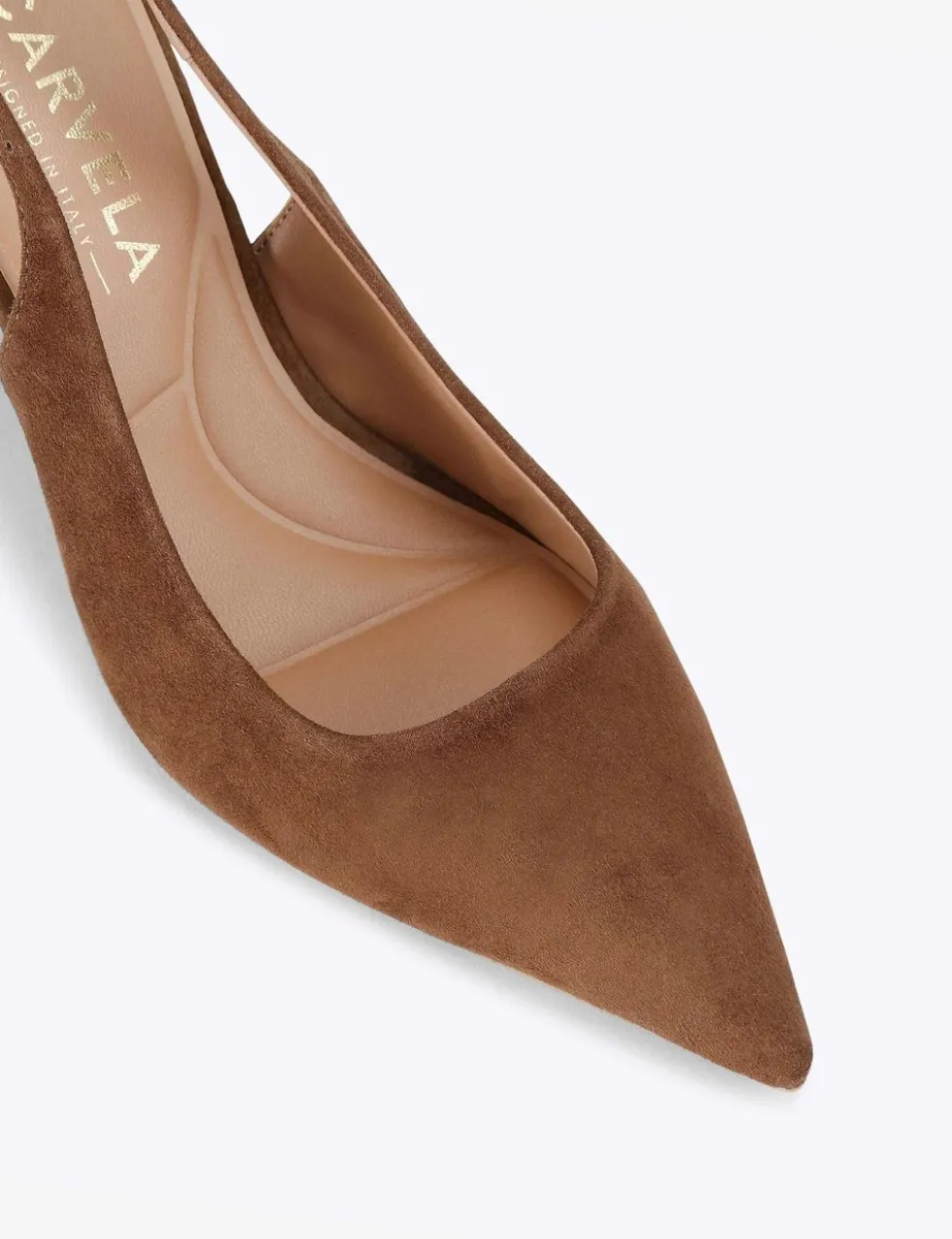 Suede Slingback Court Shoes