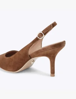 Suede Slingback Court Shoes