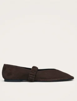 Suede Slip On Flat Pumps