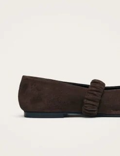 Suede Slip On Flat Pumps