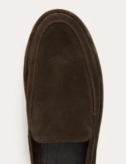Suede Slip On Loafers