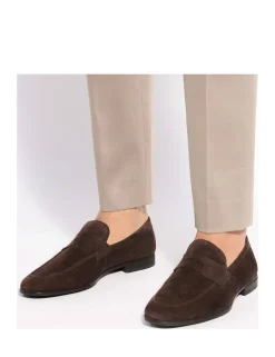 Suede Slip On Loafers