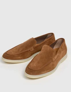 Suede Slip On Loafers