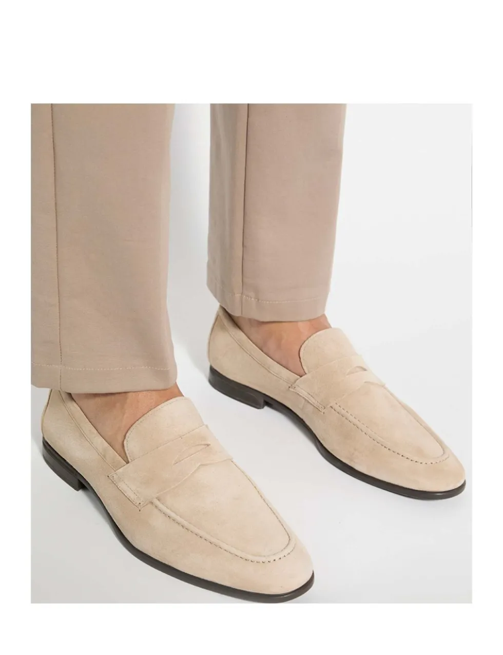 Suede Slip On Loafers