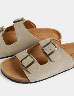 Suede Slip-On Corkbed Sandals