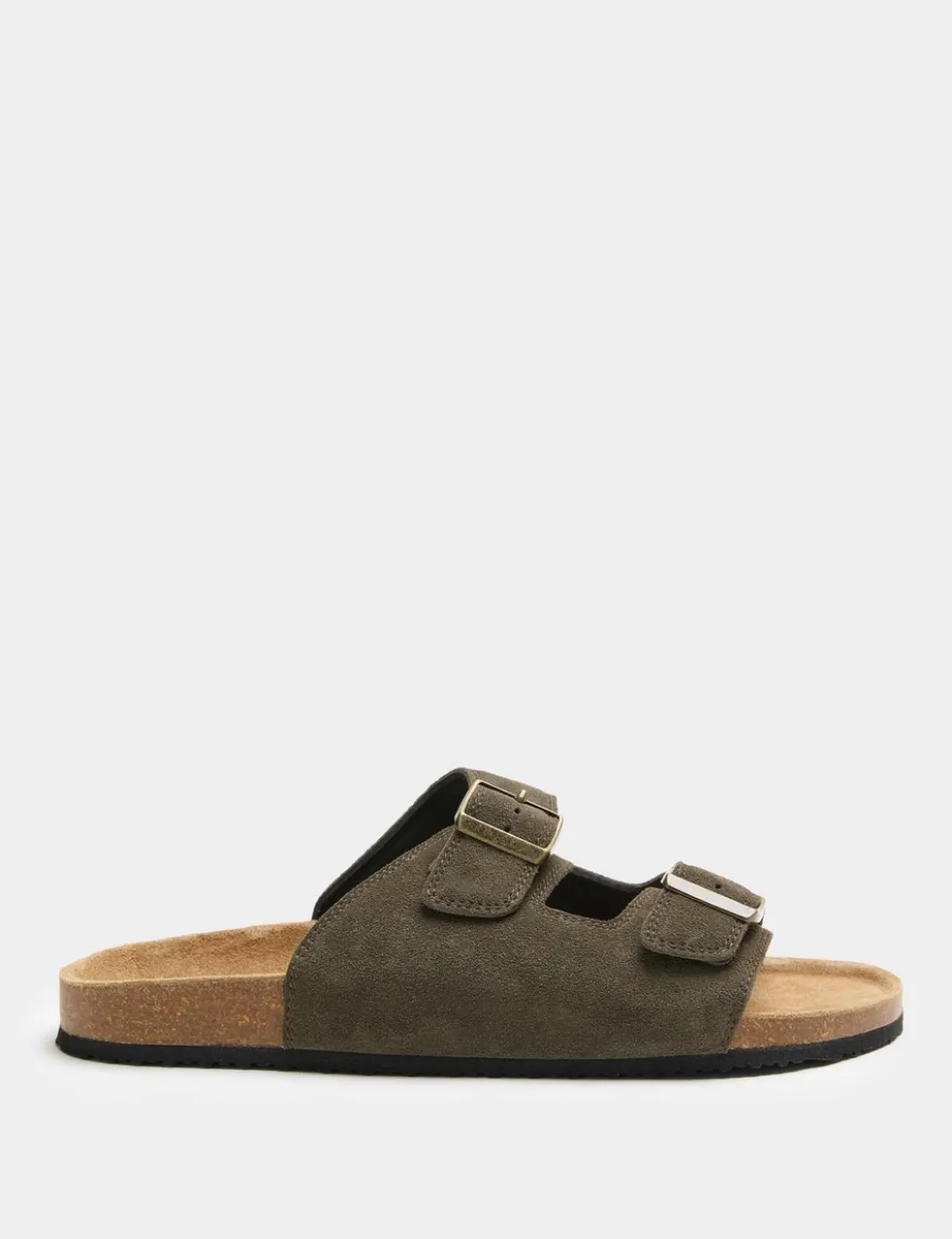 Suede Slip-On Corkbed Sandals