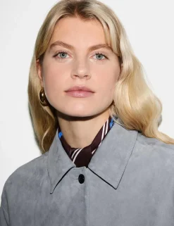 Suede Textured Collared Shirt