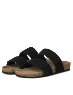 Suede Two Strap Sandals