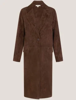 Suedette Trench Coat