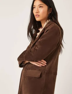 Suedette Trench Coat