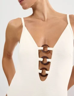 Summer Dune V-Neck Swimsuit (B-D)
