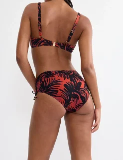 Summer Palm High Waisted Bikini Bottoms