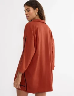 Summer Wear Linen Rich Beach Cover Up Shirt