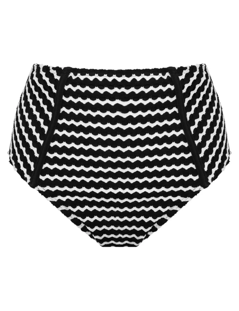 Sun City Striped High Waisted Bikini Bottoms