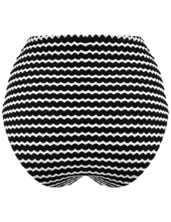 Sun City Striped High Waisted Bikini Bottoms