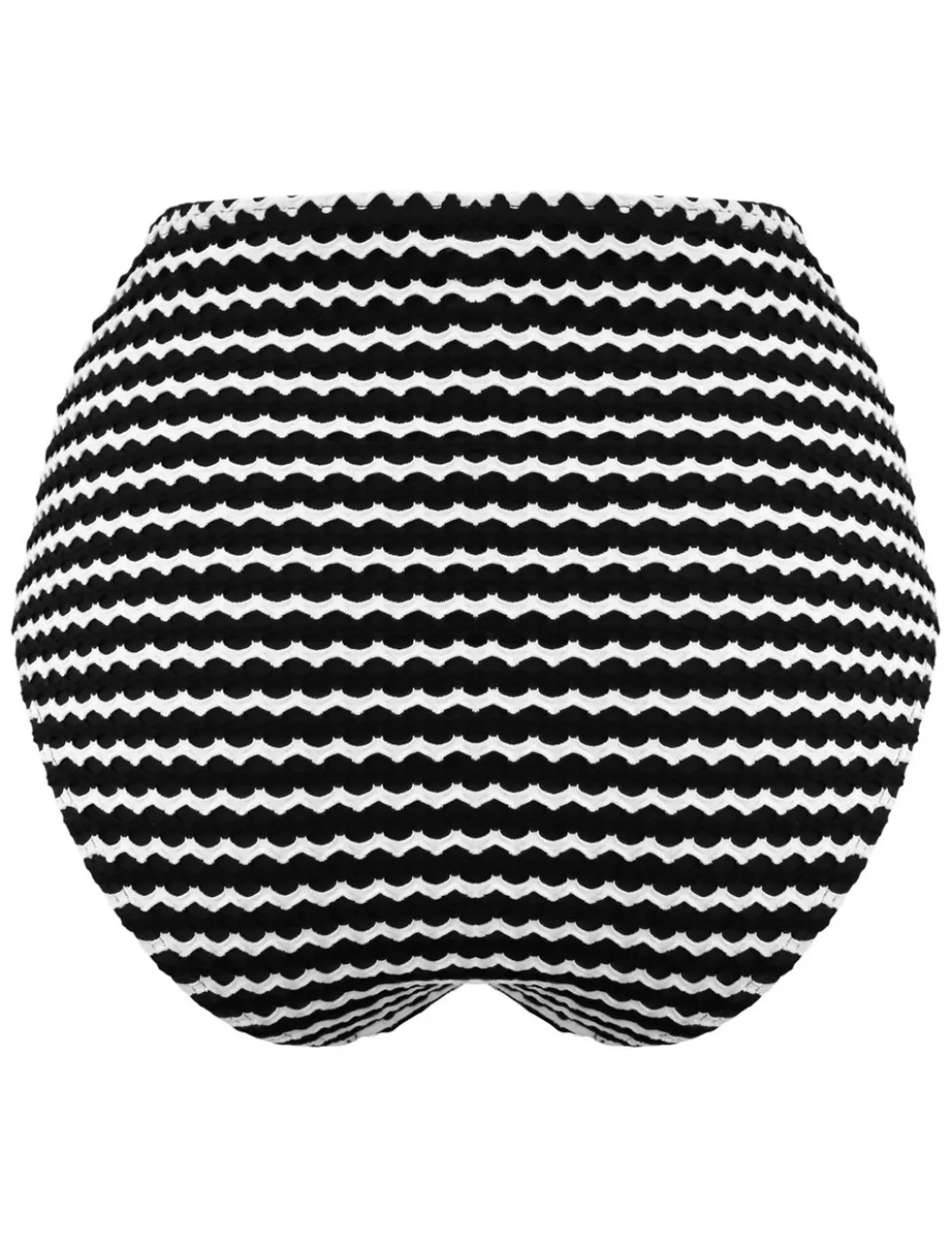 Sun City Striped High Waisted Bikini Bottoms