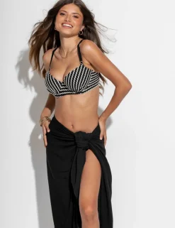 Sun City Striped Wired Padded Bikini Top B-G