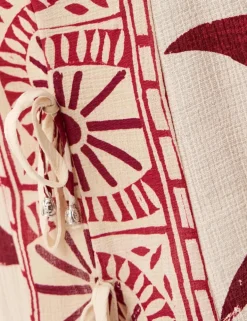 Sun Print Bead Tie Side Cami Top