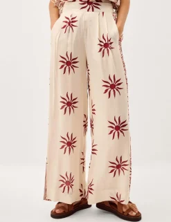 Sun Print Wide Leg Trousers