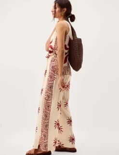 Sun Print Wide Leg Trousers