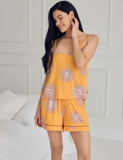 Sun Strappy Cami Top And Boxer Shortie Set