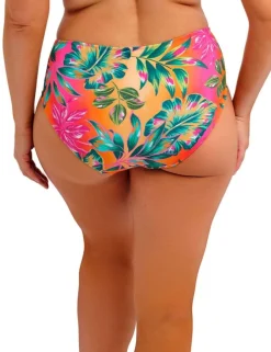 Sunset Reef Printed Ruched Full Bikini Bottoms