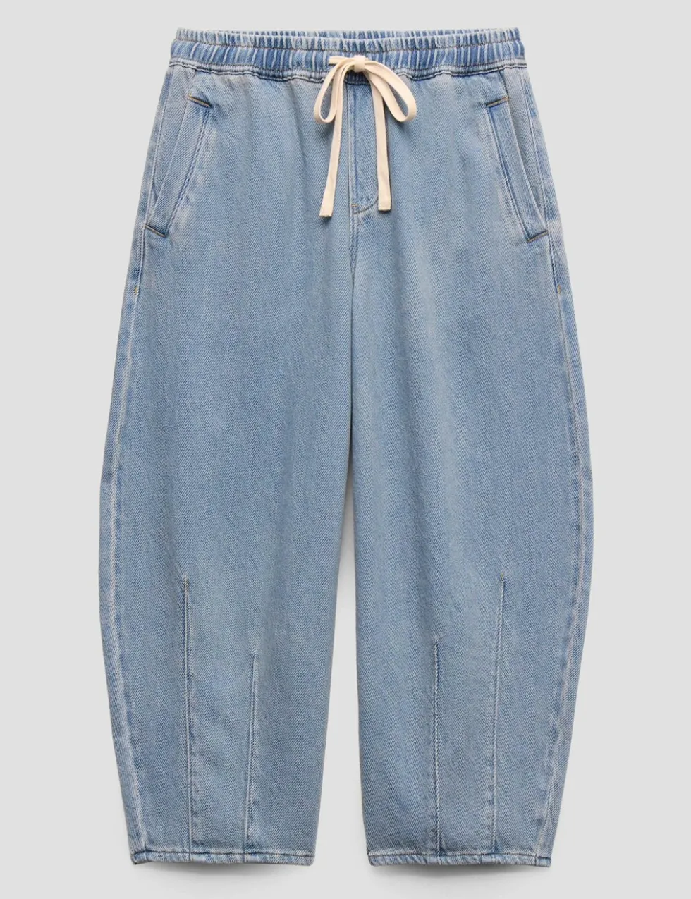 Supersoft Elasticated High Waisted Barrel Jeans