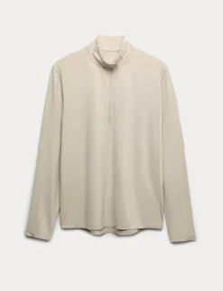 Supersoft Funnel Neck Half Zip Top