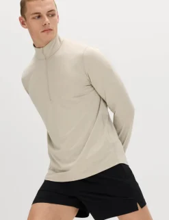 Supersoft Funnel Neck Half Zip Top