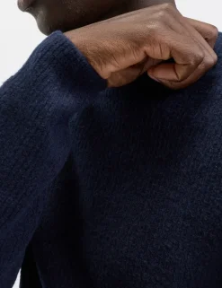 Supersoft Ribbed Crew Neck Jumper with Wool
