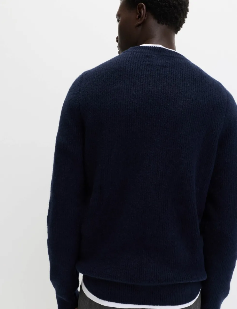 Supersoft Ribbed Crew Neck Jumper with Wool