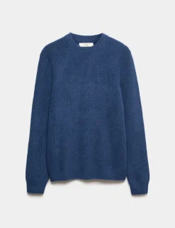 Supersoft Ribbed Crew Neck Jumper with Wool