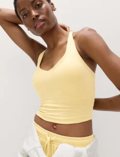 Supersoft Scoop Neck Fitted Crop Vest Top