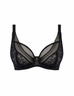 Sydnie Lace & Mesh Wired Plunge Bra (D-H)