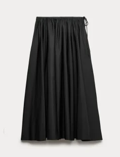 Taffeta Midi Circle Skirt