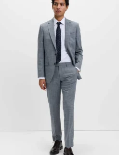 Tailored Fit Check Stretch Jacket