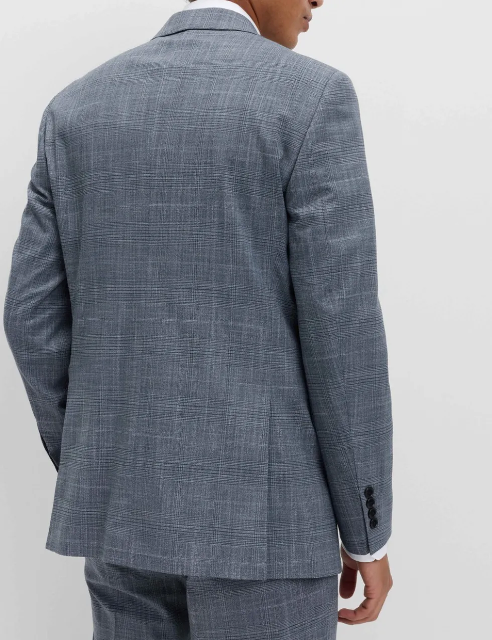 Tailored Fit Check Stretch Jacket